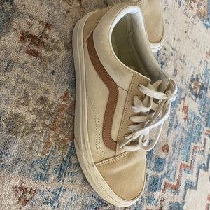 Camel and beige vans